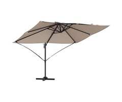 Vidaxl Parasol déporté Roma taupe 351x250cm - 61% de remise