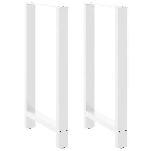 Vidaxl Pieds de table de bar en acier blanc - Jusqu'à 34% de remise