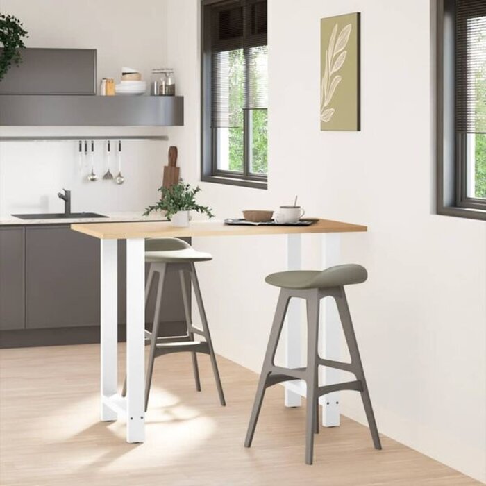 Vidaxl Pieds de table de bar en acier blanc - Jusqu'à 34% de remise