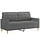 Canapé 2 places 140 cm gris foncé - Jusqu'à -35% sur nos modèles outlet