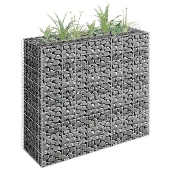 Vidaxl Jardinière gabion surélevée 90x30x90 cm - Acier galvanisé - Jusqu'à -34%