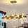 Lustre rond cristal et métal doré 80 cm - Jusqu'à -35% sur nos modèles outlet
