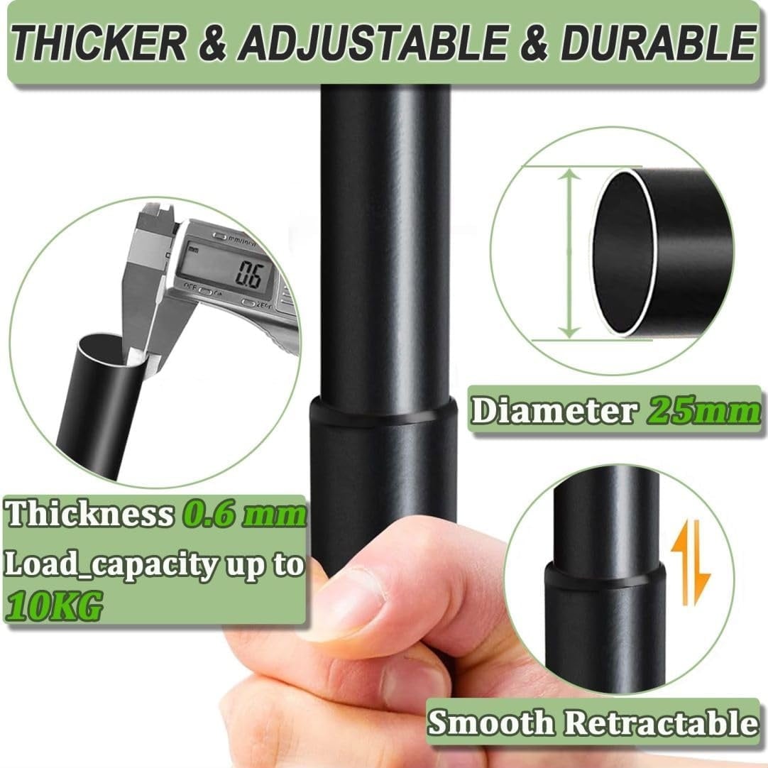 Tringle à rideaux extensible 280-410 cm, argentée - Jusqu'à -31%