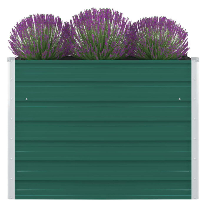 Vidaxl Jardinière surélevée en acier vert 100x100 cm - Jusqu'à 34% de remise