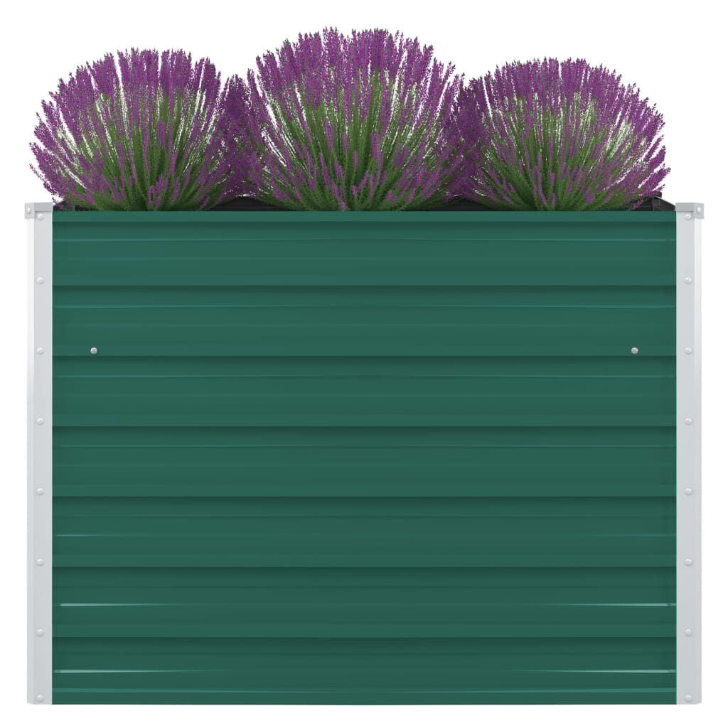 Vidaxl Jardinière surélevée en acier vert 100x100 cm - Jusqu'à 34% de remise