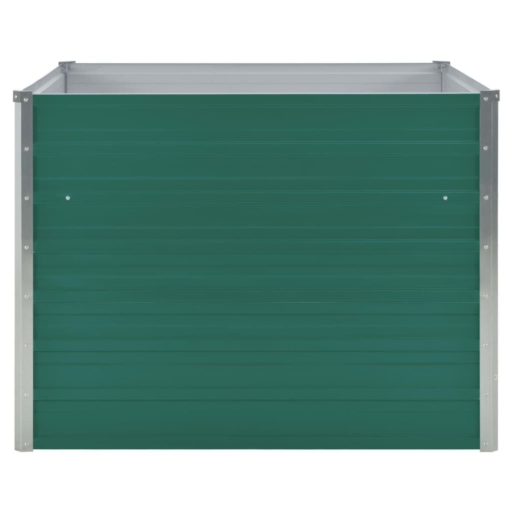 Vidaxl Jardinière surélevée en acier vert 100x100 cm - Jusqu'à 34% de remise