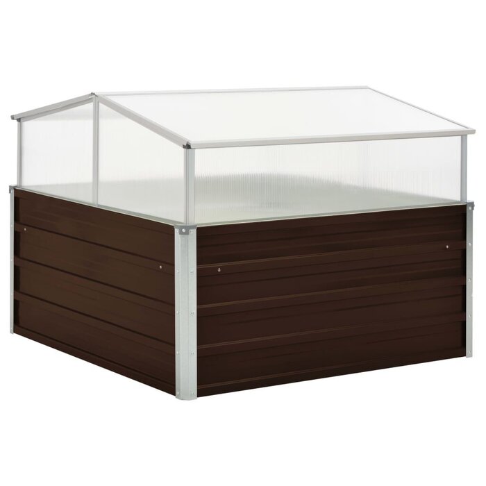 Vidaxl Serre de jardin en acier galvanisé - 100x100x85 cm - Jusqu'à -34%