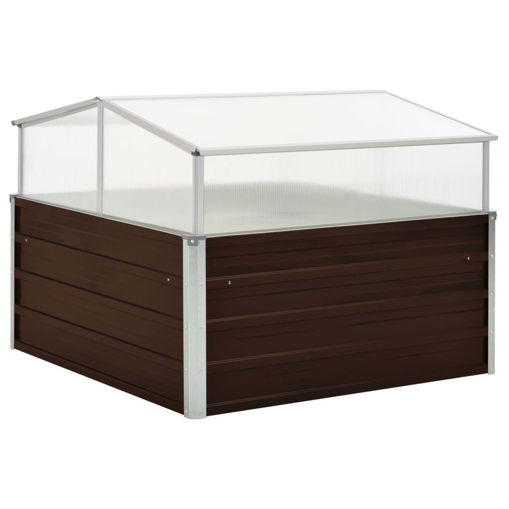Vidaxl Serre de jardin en acier galvanisé - 100x100x85 cm - Jusqu'à -34%