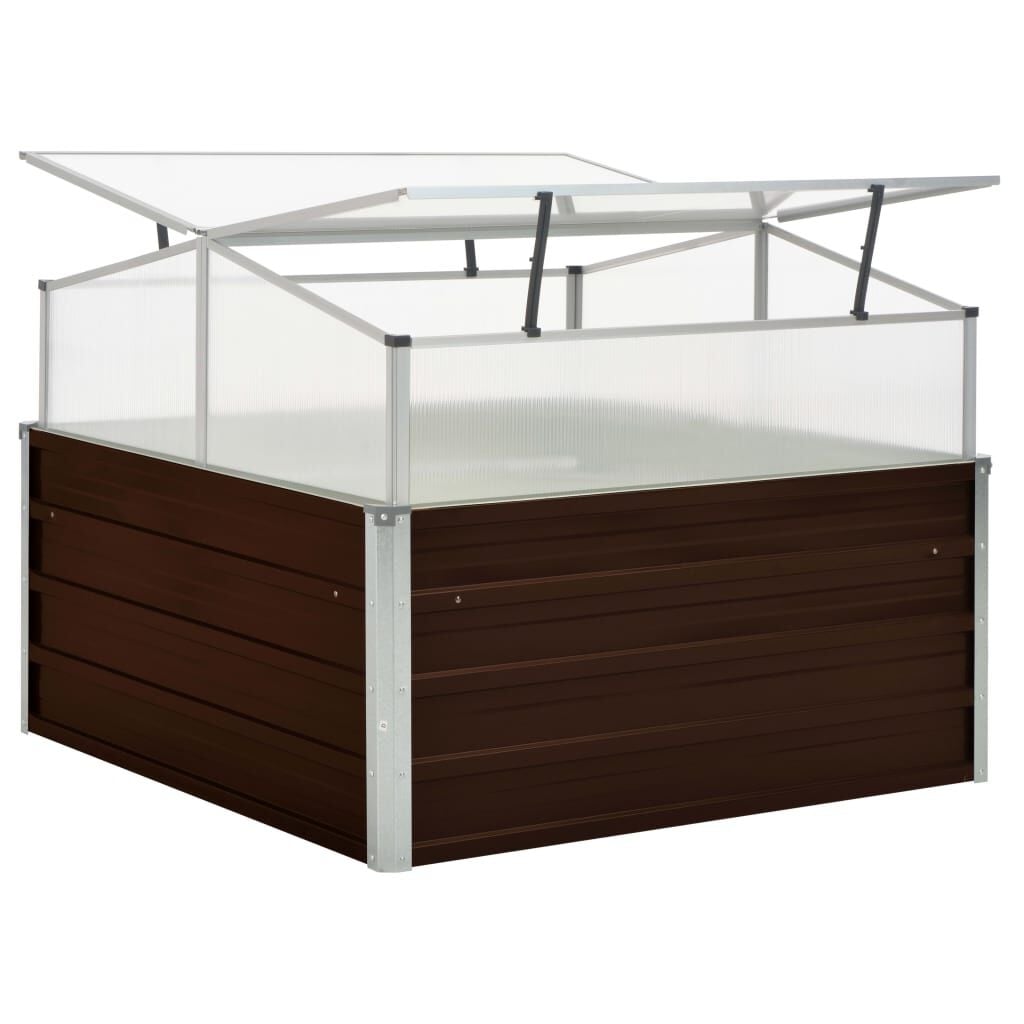 Vidaxl Serre de jardin en acier galvanisé - 100x100x85 cm - Jusqu'à -34%