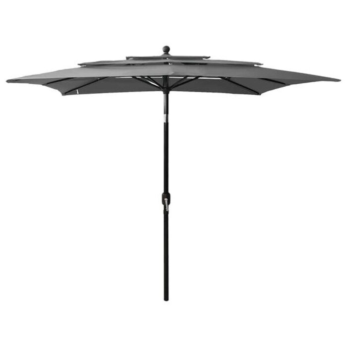 Vidaxl Parasol 3 niveaux anthracite 2,5x2,5m - Jusqu'à 34% de remise
