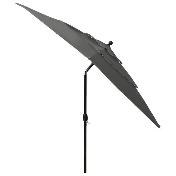Vidaxl Parasol 3 niveaux anthracite 2,5x2,5m - Jusqu'à 34% de remise