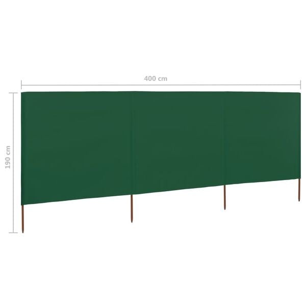 Vidaxl Paravent de jardin pliable 3 panneaux 400x160 cm - Vert - Jusqu'à -34%