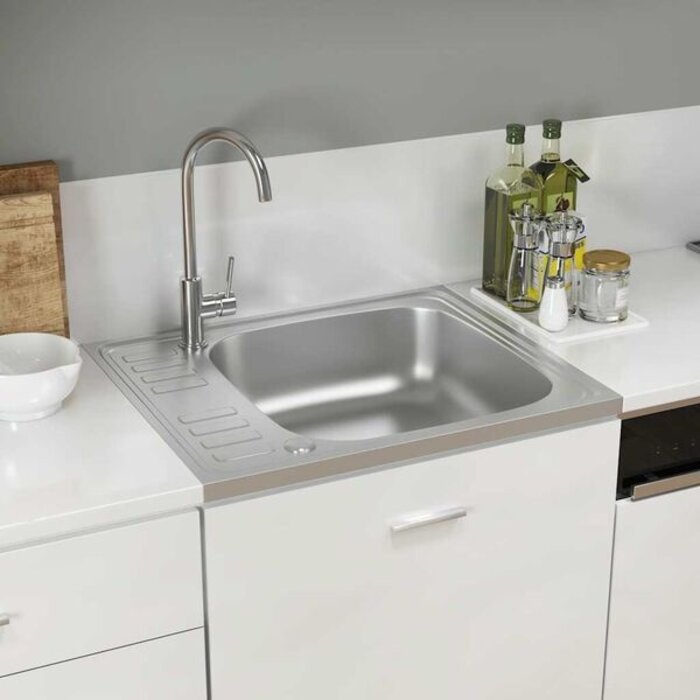 Vidaxl Évier de cuisine en inox réversible 600x500 - Jusqu'à 34% de remise