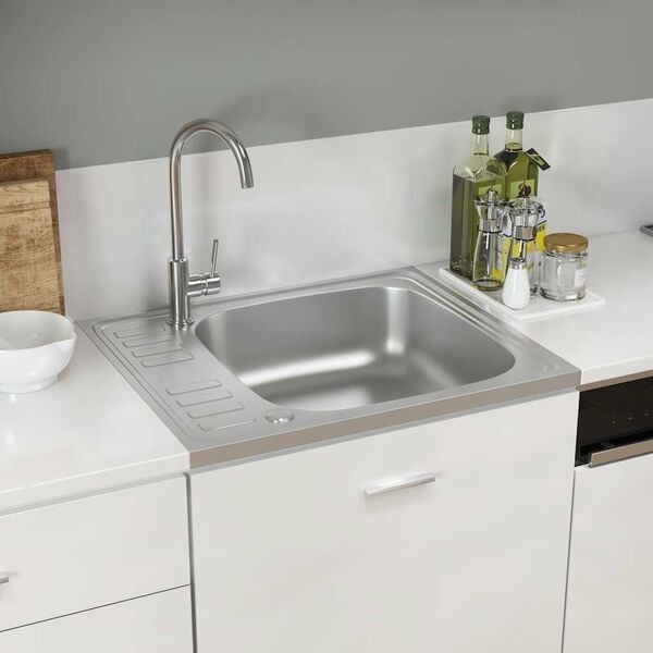 Vidaxl Évier de cuisine en inox réversible 600x500 - Jusqu'à 34% de remise