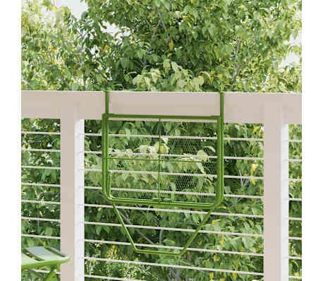 Vidaxl Table de balcon pliante en acier vert 60x40 cm - Jusqu'à 33% de réduction