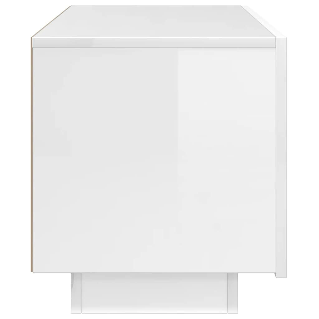 Vidaxl Meuble TV Moderne Blanc Brillant 100cm - Jusqu'à -34% sur l'Outlet