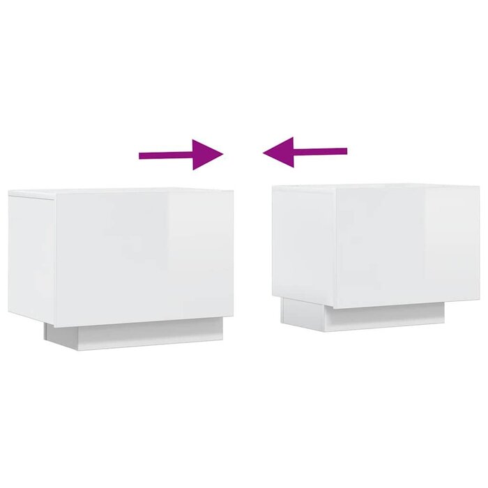 Vidaxl Meuble TV Moderne Blanc Brillant 100cm - Jusqu'à -34% sur l'Outlet