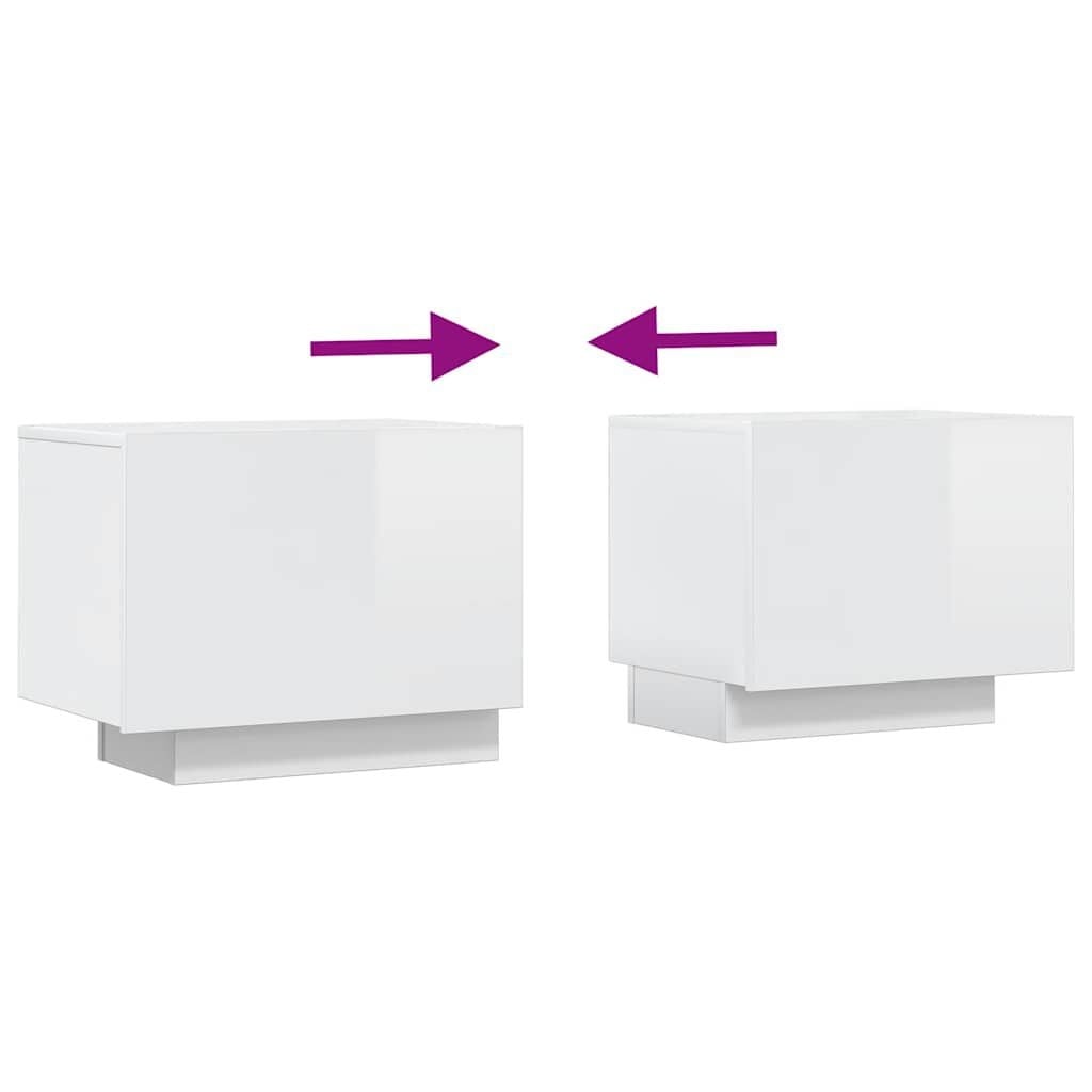 Vidaxl Meuble TV Moderne Blanc Brillant 100cm - Jusqu'à -34% sur l'Outlet