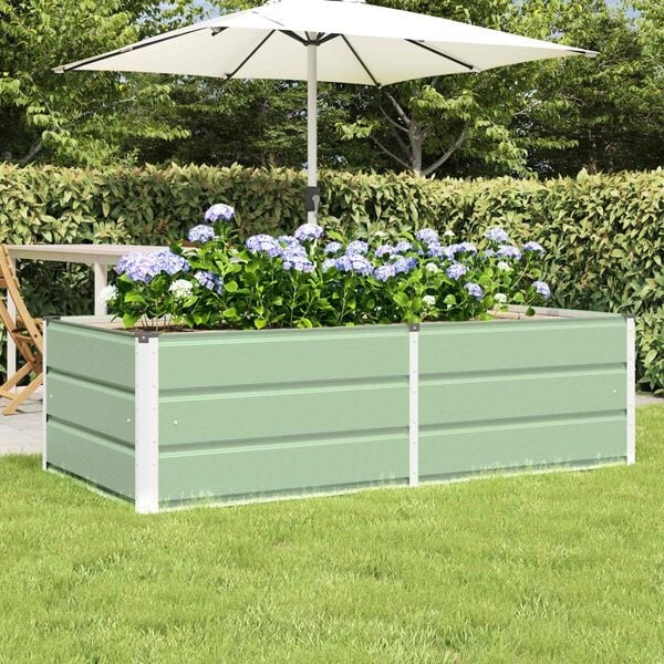Vidaxl Bac à plantes en acier vert 160 cm - Jusqu'à -33% sur l'outlet