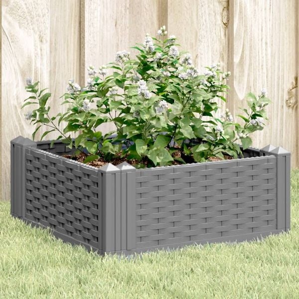 Vidaxl Bac à fleurs modulaire gris - 42,5 cm - Jusqu'à -32% sur votre jardin