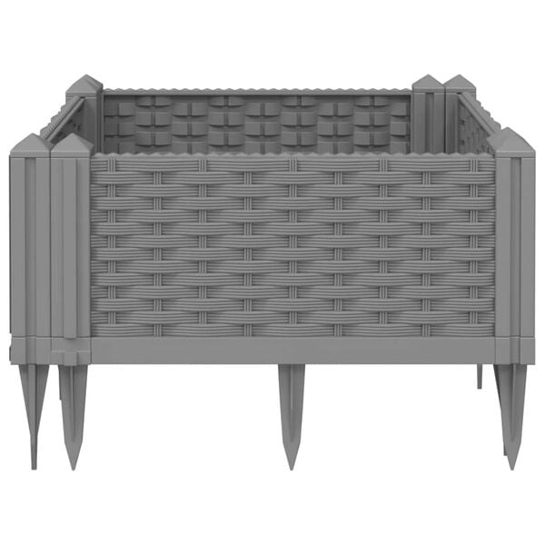 Vidaxl Bac à fleurs modulaire gris - 42,5 cm - Jusqu'à -32% sur votre jardin