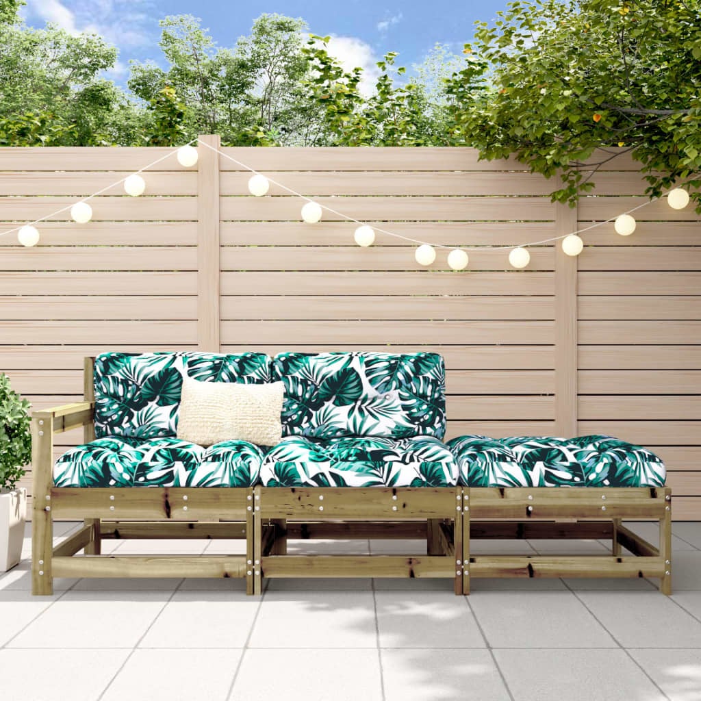 Vidaxl Ensemble salon de jardin 3 pièces en pin - Jusqu'à 35% de réduction