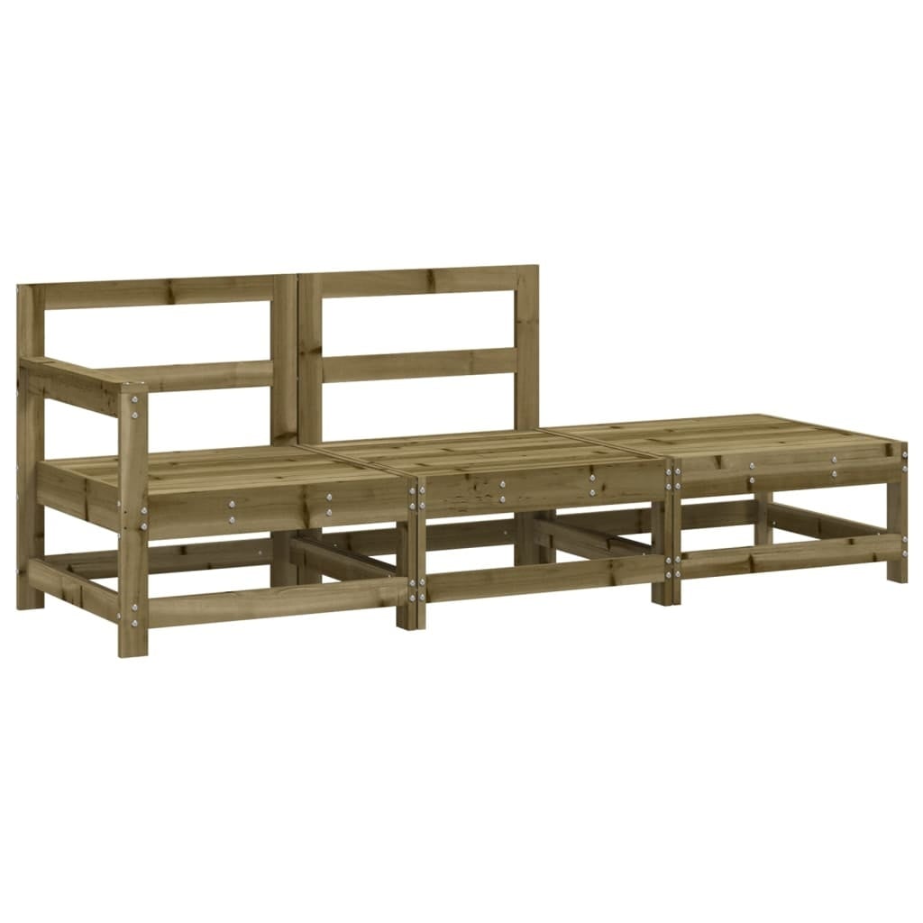 Vidaxl Ensemble salon de jardin 3 pièces en pin - Jusqu'à 35% de réduction