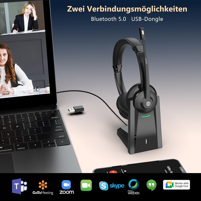 Casque PC Sans Fil avec Micro - 65% de remise