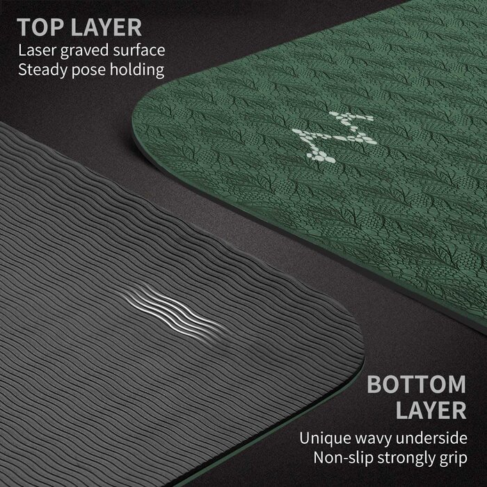 Tapis de yoga XL 213x81cm TPE antidérapant - 40% de remise