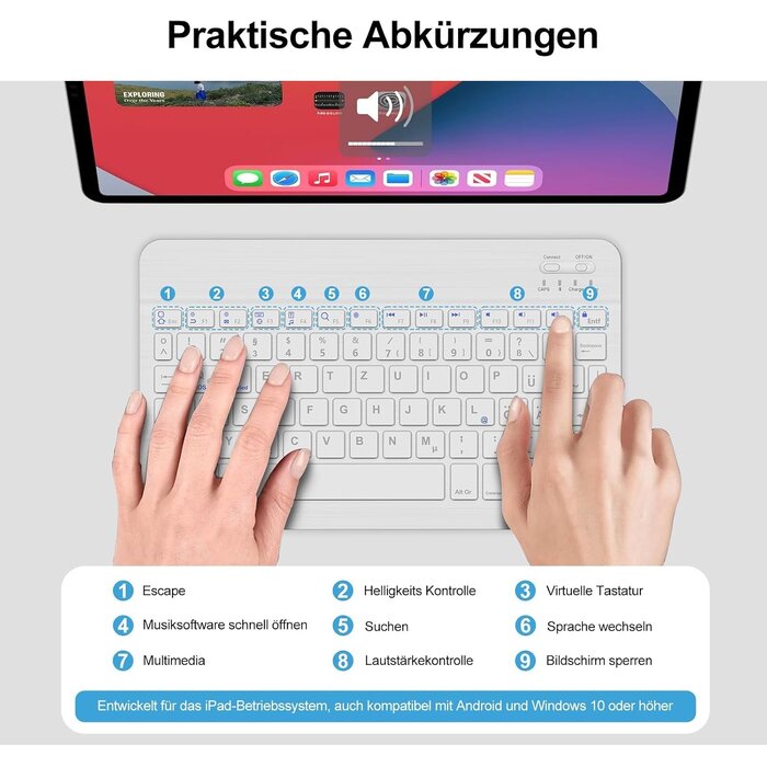Étui clavier pour Samsung Galaxy Tab A9 Plus 2023 - Bleu - 31% de remise