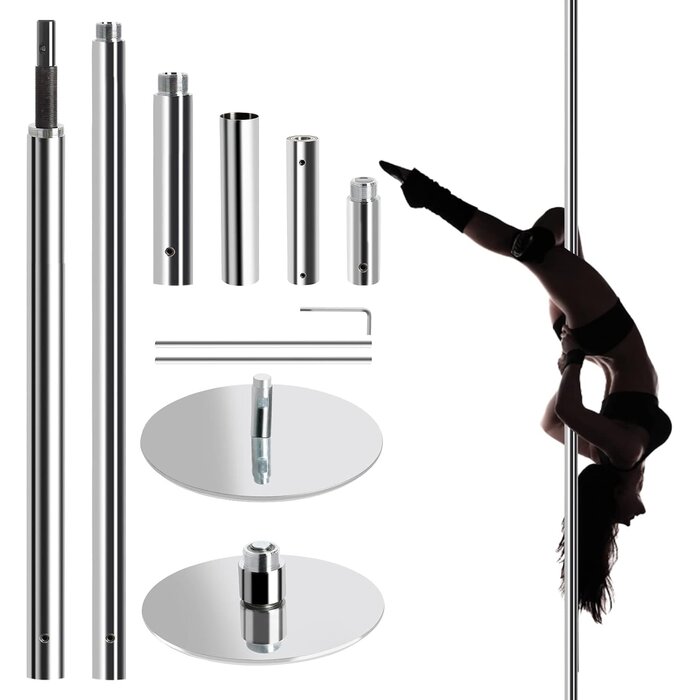 Barre de danse rotative rose - 52% de remise - Acier chromé 200 kg