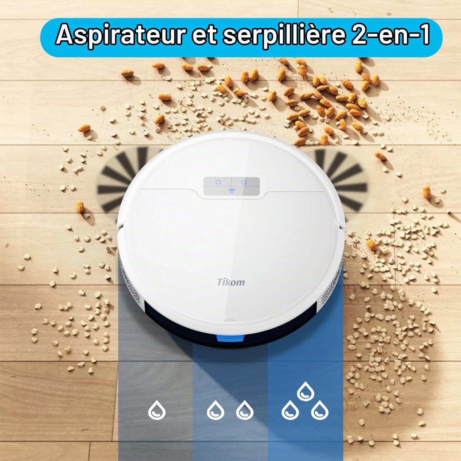 Robot Aspirateur Laveur 2-en-1 - 4500 Pa - 64% de remise