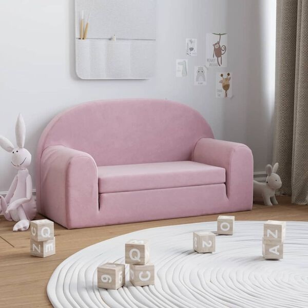 Canapé-lit enfant 2 places rose - 51% de remise sur cet article déballé