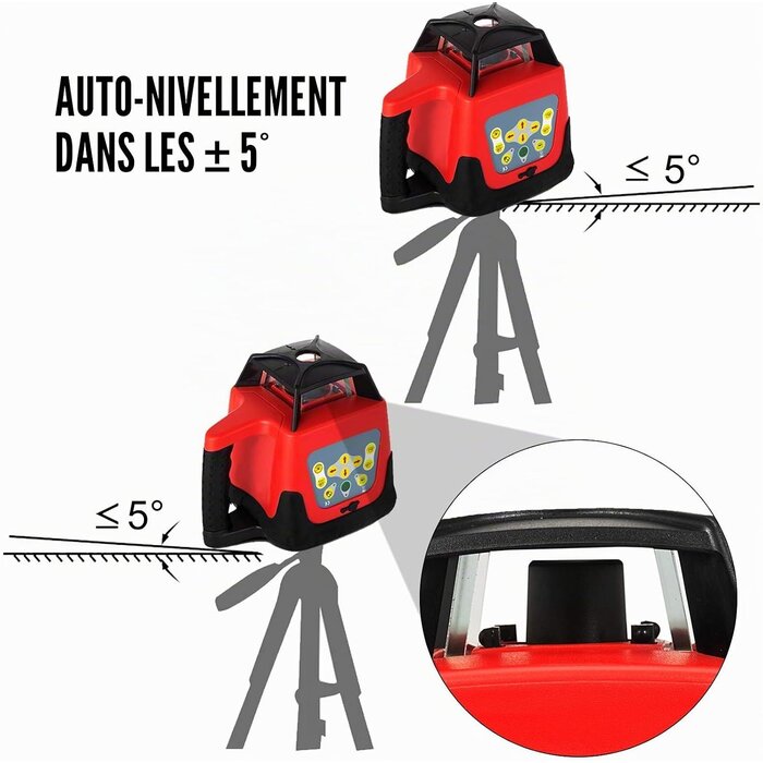Laser rotatif 500m avec trépied et mire - 35% de remise