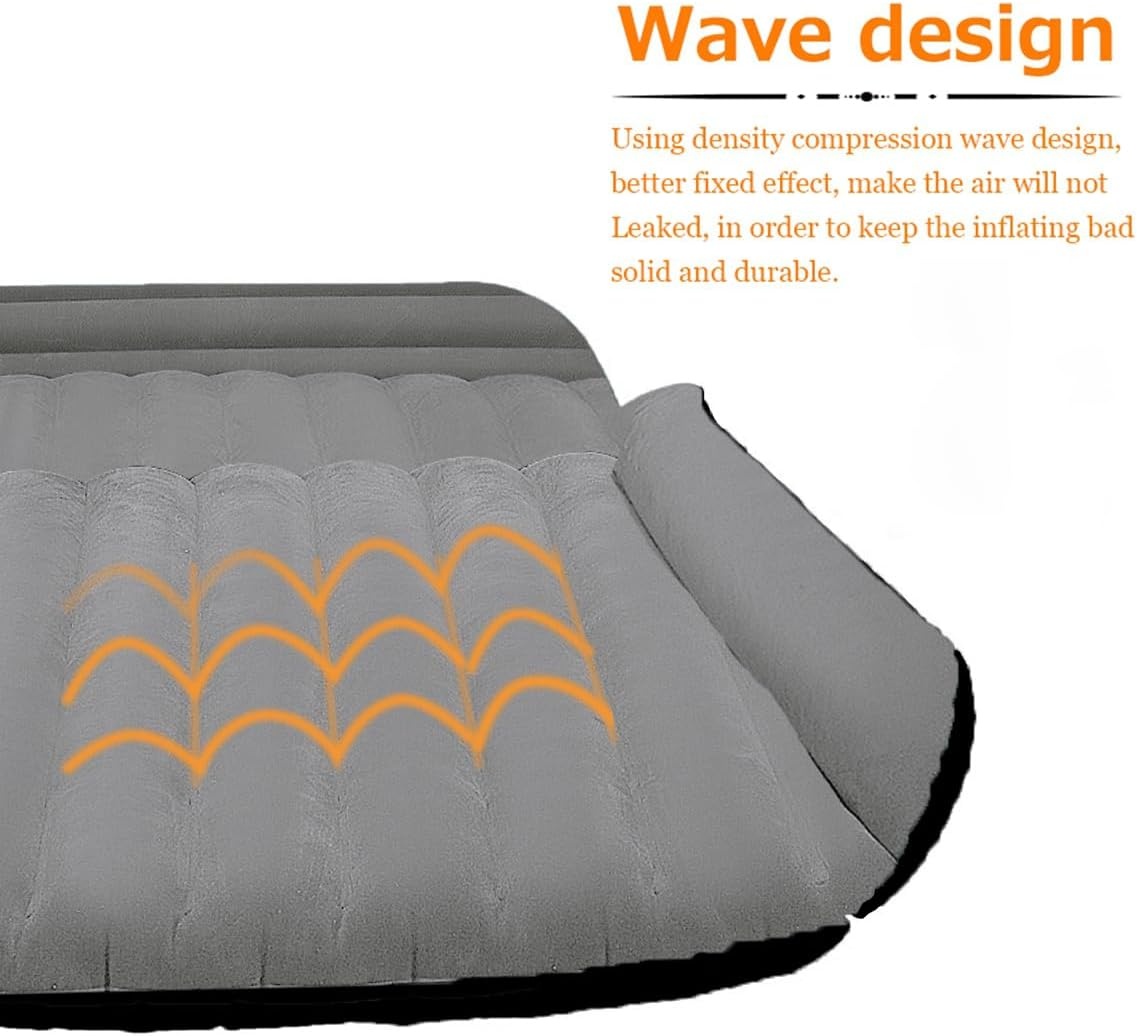 Matelas gonflable voiture et camping - 180 x 128 cm - Gris - 29% de remise