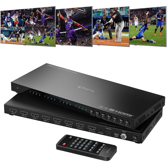Matrice HDMI 4x4 4K 60Hz avec ARC et Extracteur Audio - 30% de remise