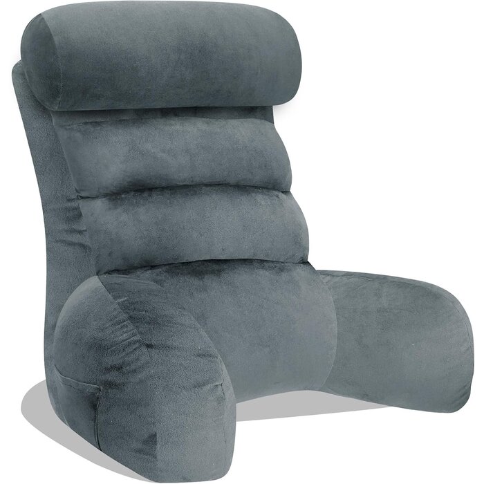 Coussin de lecture ergonomique - Gris - 65x30 cm - 59% de remise