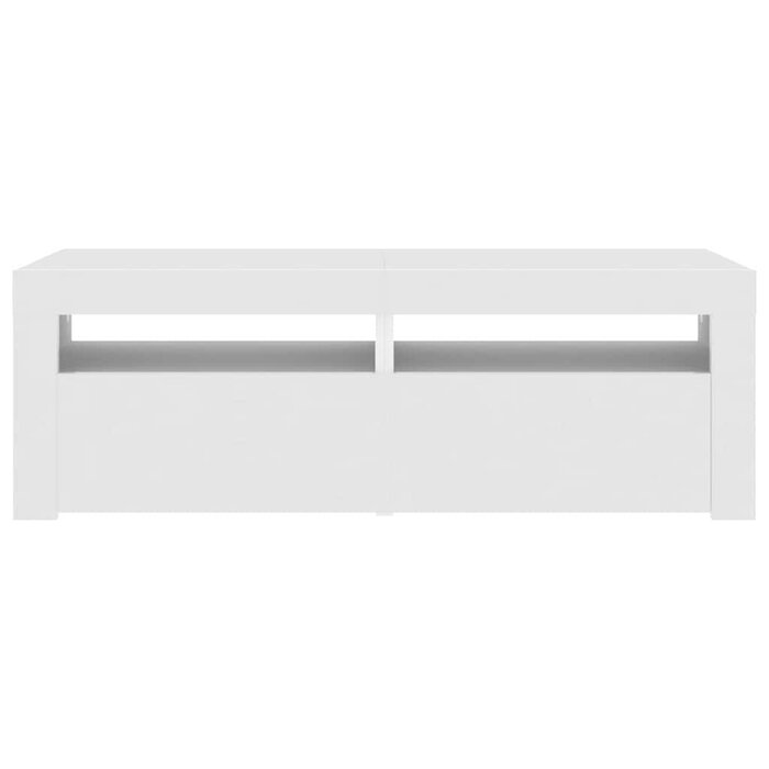 Meuble TV moderne LED 120 cm blanc - 62% de remise