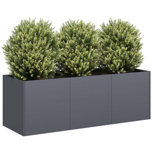 Jardinière en acier anthracite 120x40x40 cm - 37% de remise