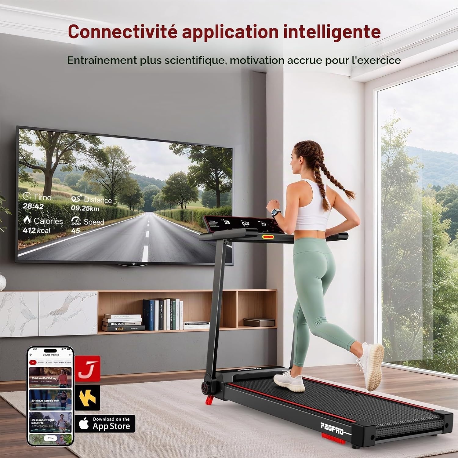 Tapis de course pliable compact 12 km/h - 46% de remise