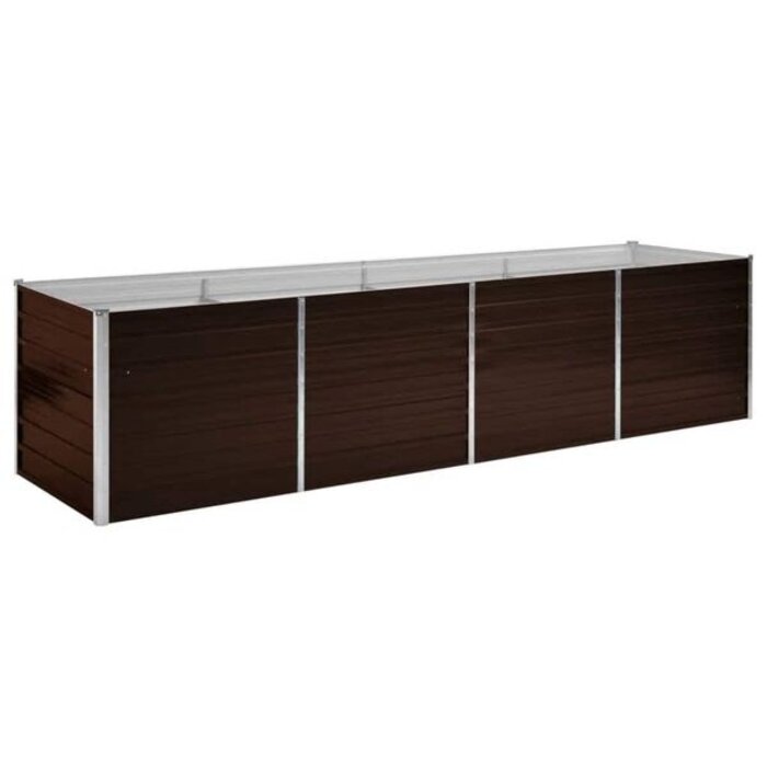 Jardinière surélevée acier galvanisé 320x80x77cm - Marron - 32% de remise