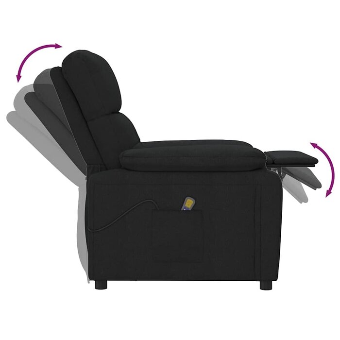 Fauteuil de massage inclinable noir - 32% de remise