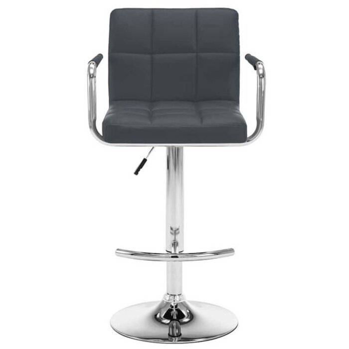 Lot de 2 tabourets de bar gris réglables - 35% de remise