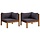 Lot de 2 canapés d'angle en acacia massif - 35% de remise