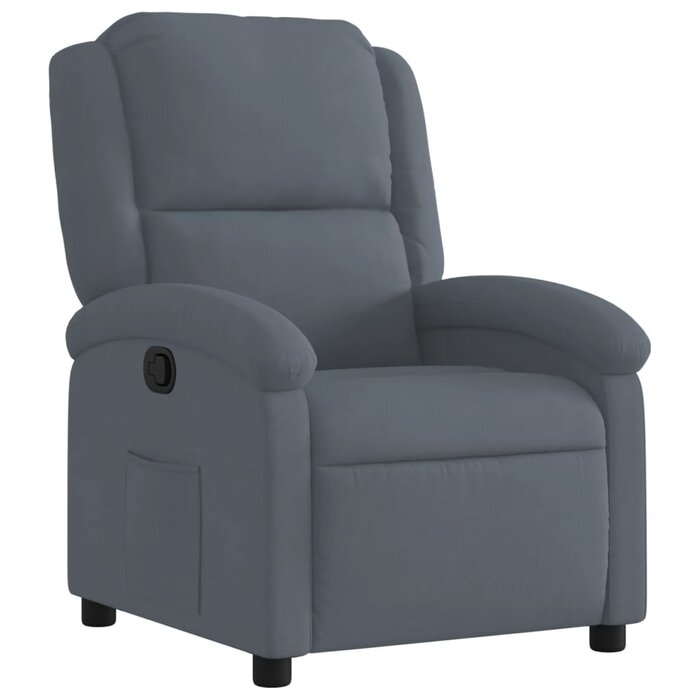 Fauteuil inclinable en velours gris foncé - 33% de remise