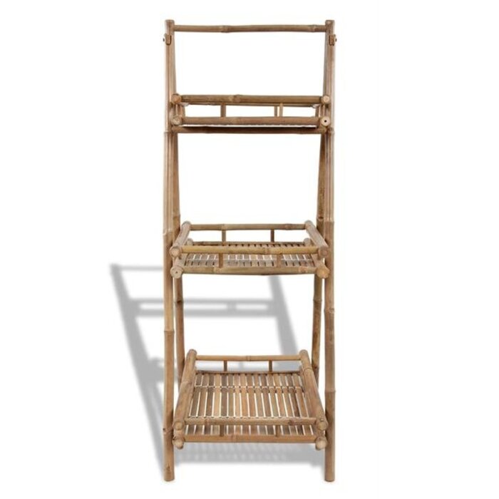 Étagère à plantes pliable en bambou 3 niveaux - 34% de remise