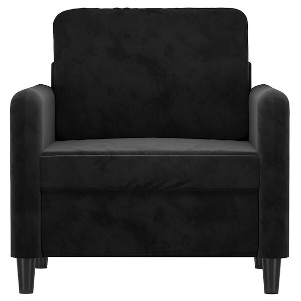 Fauteuil de salon en velours noir - 60 cm - 27% de remise