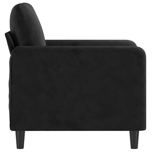 Fauteuil de salon en velours noir - 60 cm - 27% de remise