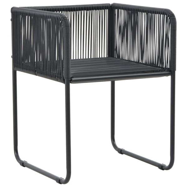 Lot de 4 chaises de jardin rotin noir - 35% de remise