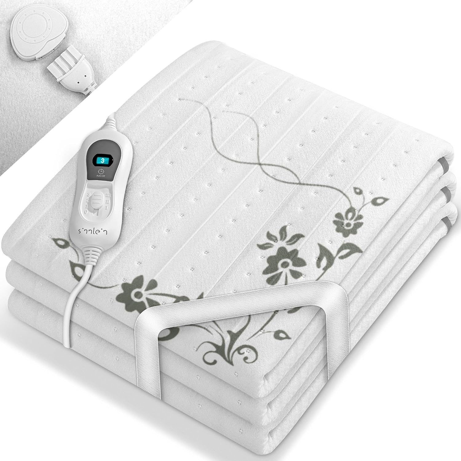 Couverture chauffante polaire 150x80 cm - 3 niveaux de chauffe - 28% de remise